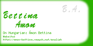 bettina amon business card