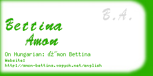 bettina amon business card